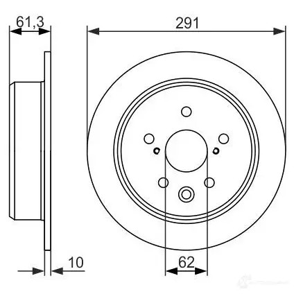 Тормозной диск BOSCH 0986479657 BD1 501 339871 G13UWG3