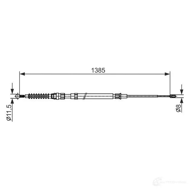 Трос ручника, стояночного тормоза BOSCH 1987482584 355593 JC3R9D7 BC2 584