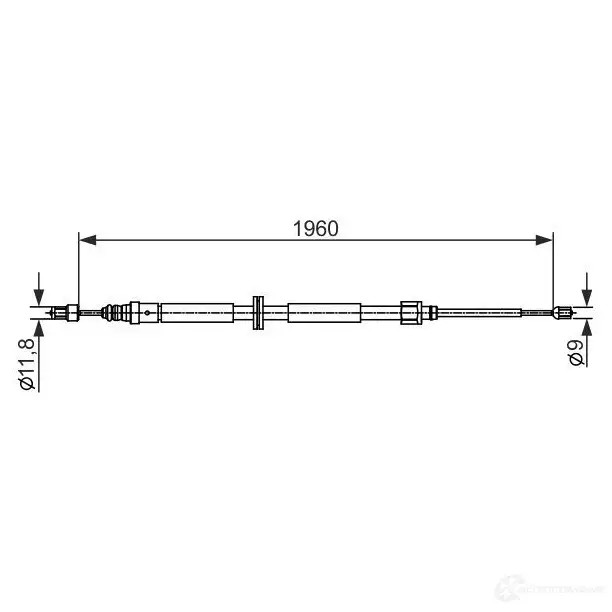 Трос ручника, стояночного тормоза BOSCH 1987482432 WPFFM 355470 BC243 2