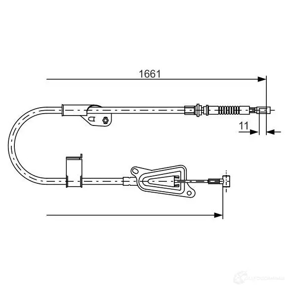 Трос ручника, стояночного тормоза BOSCH OYX0BU 354000 1987477914 BC69 4