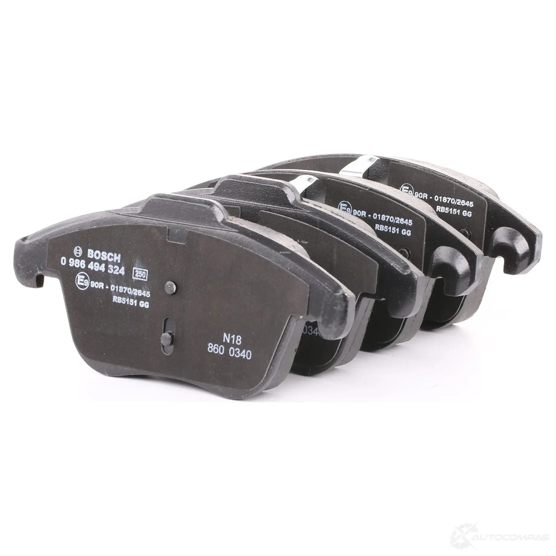 Тормозные колодки, комплект BOSCH 342311 24557 BP1214 0986494324