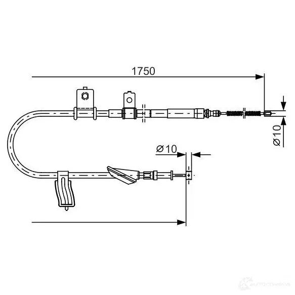 Трос ручника, стояночного тормоза BOSCH BC1 236 2ILHJFB 1987482352 355403
