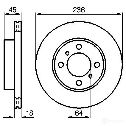 Тормозной диск BOSCH 0986478572 BD49 4 339027 PF84SL