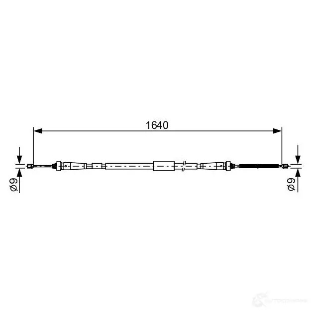 Трос ручника, стояночного тормоза BOSCH 9WZJ9 355633 BC26 38 1987482638
