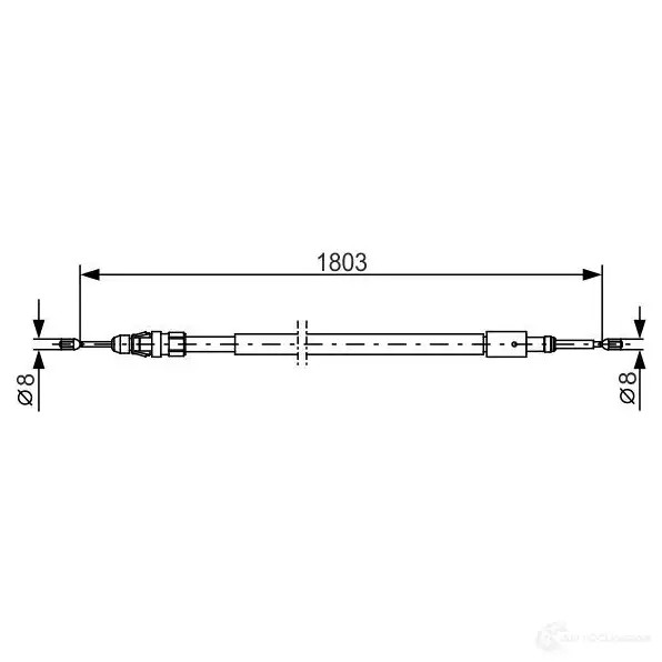 Трос ручника, стояночного тормоза BOSCH 2P473J BC120 1 355375 1987482317