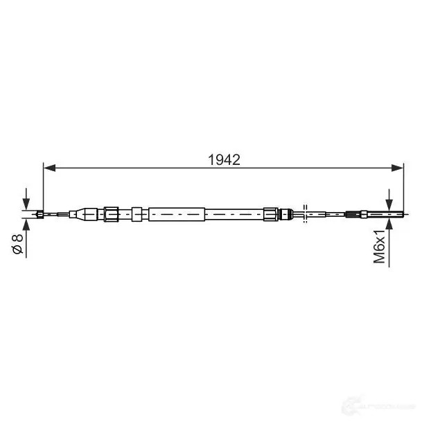 Трос ручника, стояночного тормоза BOSCH 353918 1987477820 BC 705 UMQLN9