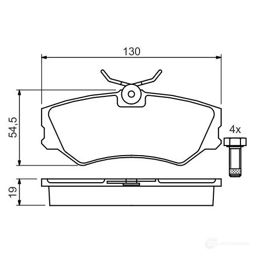 Тормозные колодки, комплект BOSCH 0986460941 8657-D1457 337712 20124