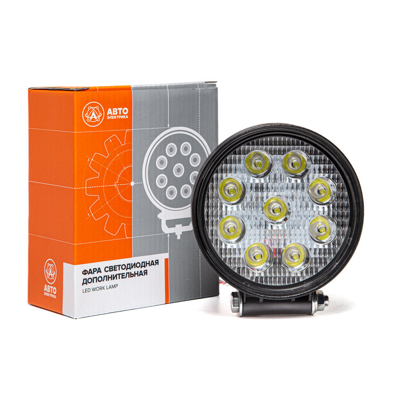 Фара рабочего света круглая 115х142x55мм 27W 9LED (направленный свет) AVTOELECTRICA