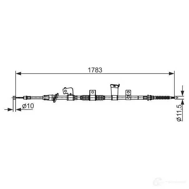 Трос ручника, стояночного тормоза BOSCH 1987482571 QIMG8XK 355580 B C2571