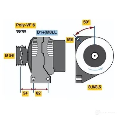 Генератор BOSCH 333055 47 47 0986047470 RWTP8K