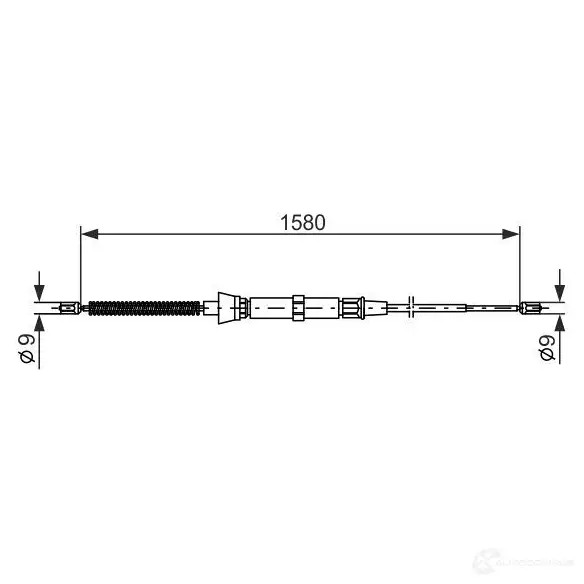 Трос ручника, стояночного тормоза BOSCH H35W7 BC 654 353904 1987477806