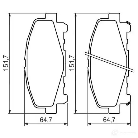 Тормозные колодки, комплект BOSCH 342367 0986494382 BP1290 24 766