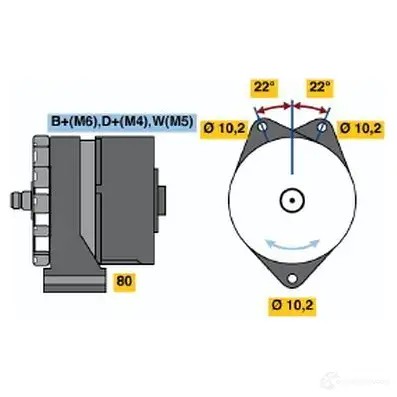 Генератор BOSCH 331994 E5VRZ3H 312 3 0986031230