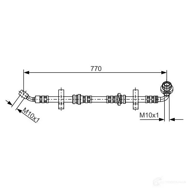 Тормозной шланг BOSCH 354189 1987481071 BH 963 UQ9C6
