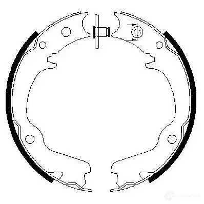 Тормозные колодки ручника, комплект BOSCH 341730 BS90 0 J6FCVI 0986487681