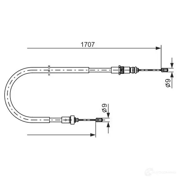 Трос ручника, стояночного тормоза BOSCH 353710 BC4 49 1987477587 FVDSAQ