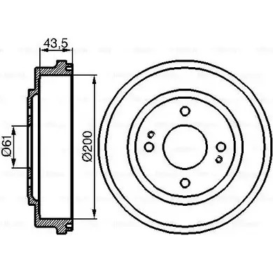 Тормозной барабан Bosch 338494 0 986 477 081 R1VN7NQ DB 156