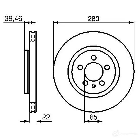 Тормозной диск BOSCH 0986479156 339432 BD9 87 8BB3KS4