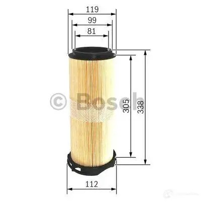 Воздушный фильтр BOSCH 370068 LHMSMU S0 214 f026400214