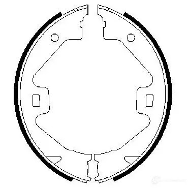 Тормозные колодки ручника, комплект BOSCH 0986487650 341700 BS87 5 QO5575