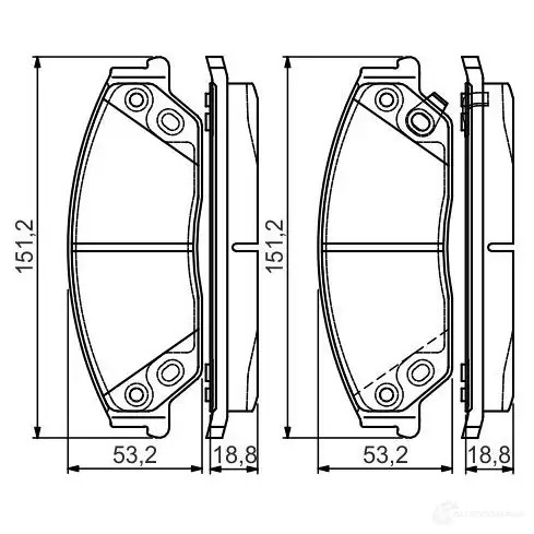 Тормозные колодки, комплект BOSCH 0986495149 342707 BP1574 25610