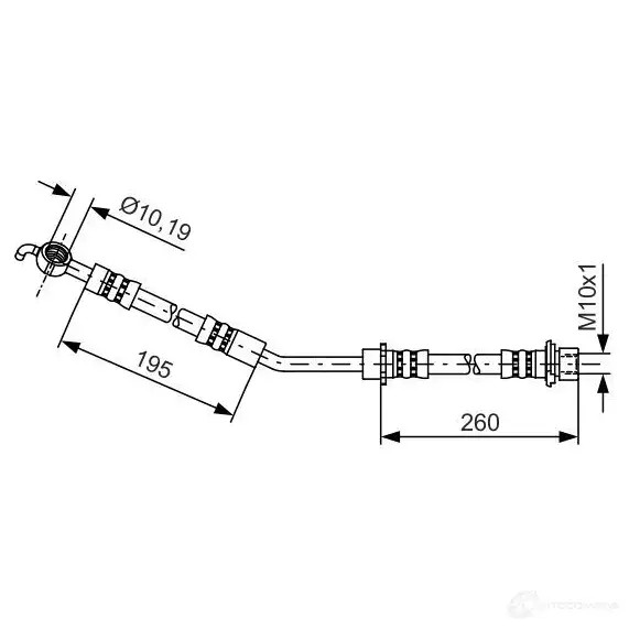 Тормозной шланг BOSCH BH12 95 354505 1987481407 DQJUB