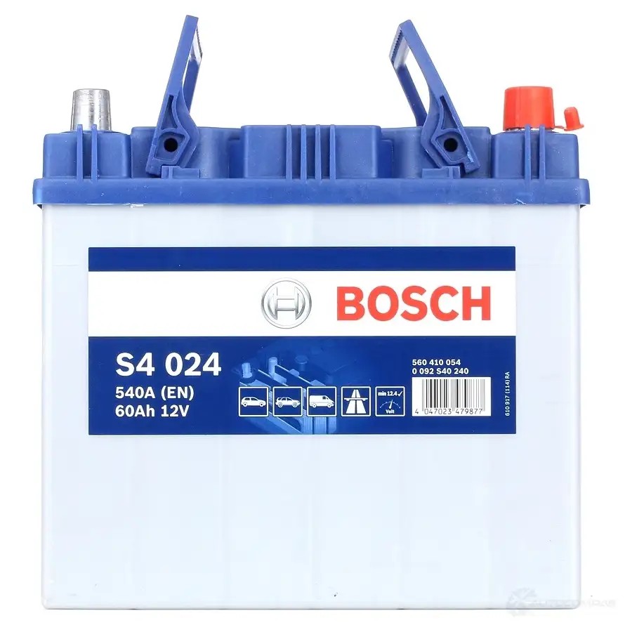 Аккумулятор 60 ач обратная 540 а 12 в Кальциевый [CA/CA] silver jis 232x173x225 BOSCH 304143 12V 60Ah 540A 560 410 054 0092S40240
