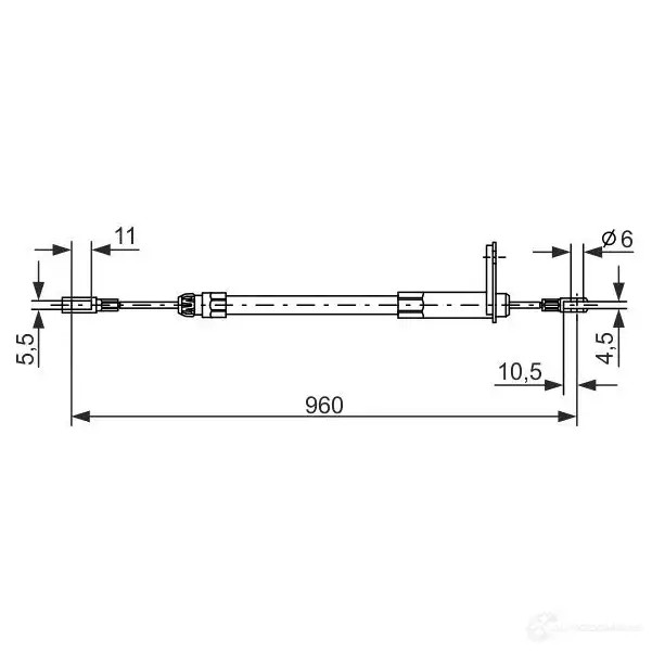 Трос ручника, стояночного тормоза BOSCH PJIXQ 1987477219 353456 B C173