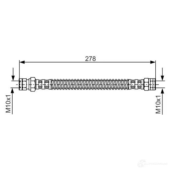 Тормозной шланг BOSCH 354387 B H1172 1987481280 T9Q55