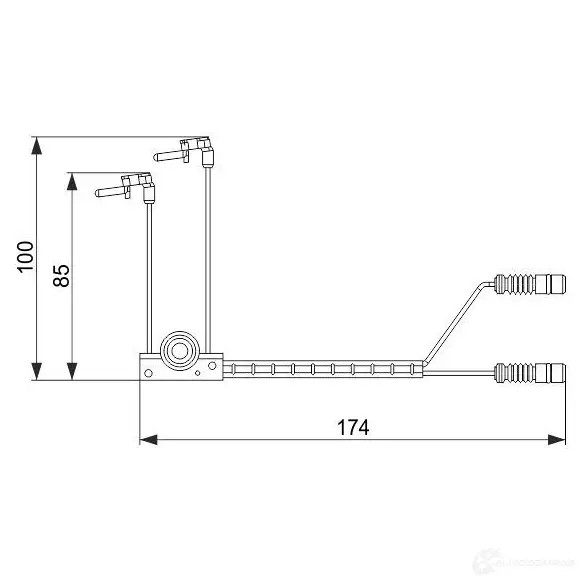 Датчик износа тормозных колодок BOSCH PO8XML 351993 AP 216 1987474584