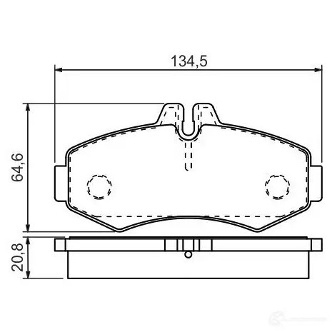 Тормозные колодки, комплект BOSCH 23022 342432 0986494451 BP1374