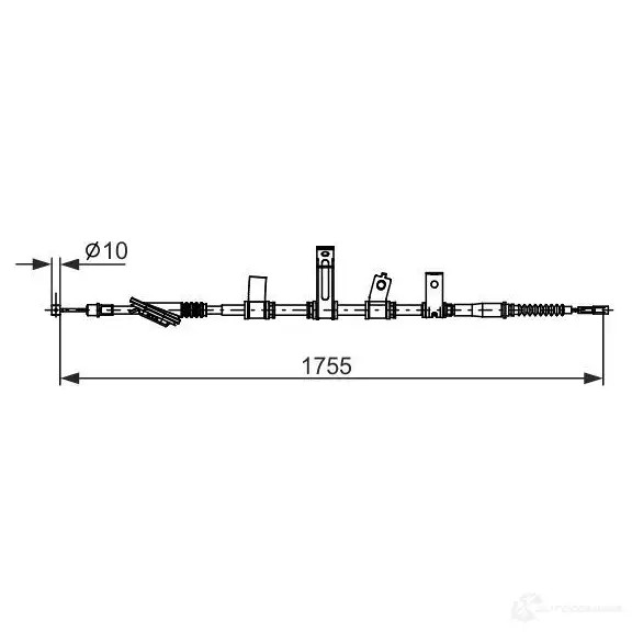 Трос ручника, стояночного тормоза BOSCH 355684 1987482692 BC269 2 03N36ZV