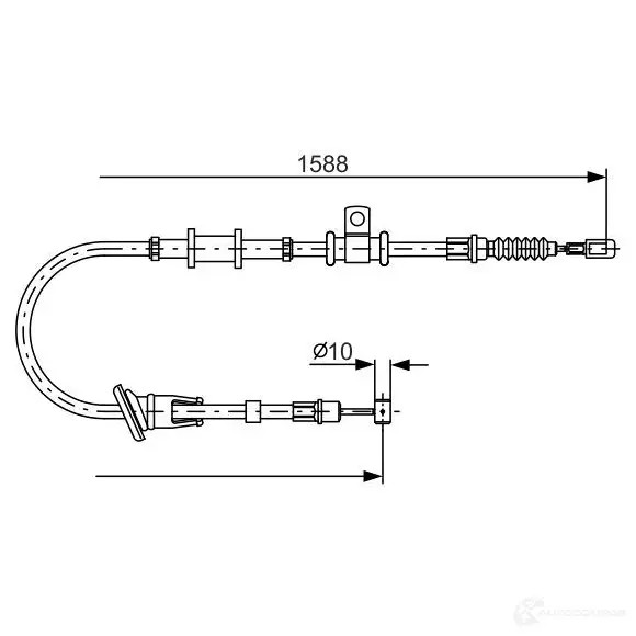 Трос ручника, стояночного тормоза BOSCH KTAIL 1987482246 BC113 0 355312