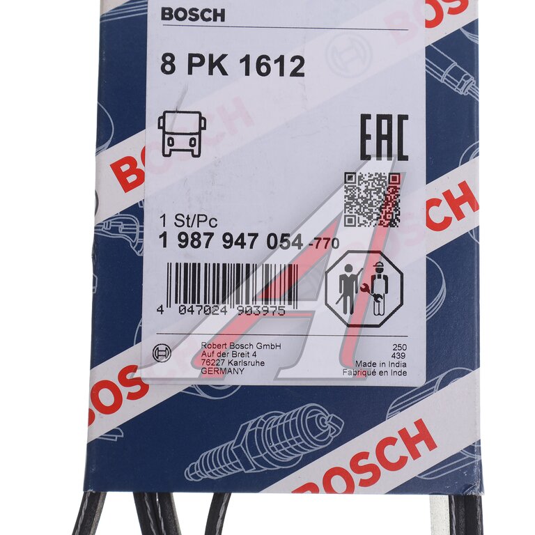 Ремень приводной поликлиновой 8PK1612 КАМАЗ-5490 BOSCH