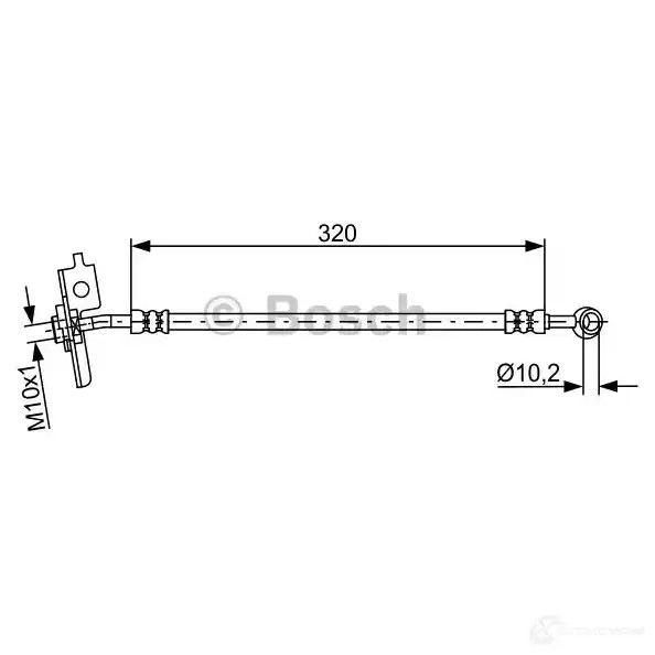 Тормозной шланг BOSCH 354963 1987481870 BH175 4 SB9XI