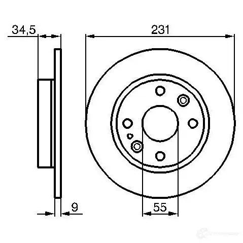 Тормозной диск BOSCH BD 194 LSQQ6 338801 0986478242