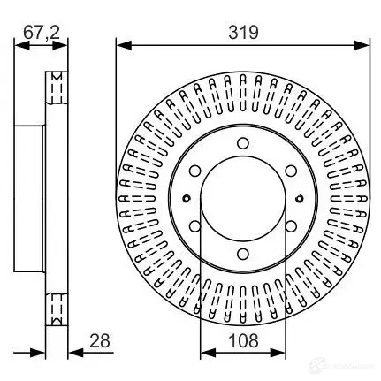 Тормозной диск BOSCH BD1835 0986479t36 E1 90 R - 02C0074/0604 340524