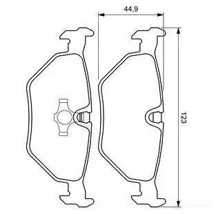 Тормозные колодки, комплект BOSCH 336356 21 934 0986424667 BP383