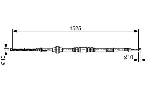 Трос ручника Bosch BC 2534 1 987 482 534 355544 RC0BG