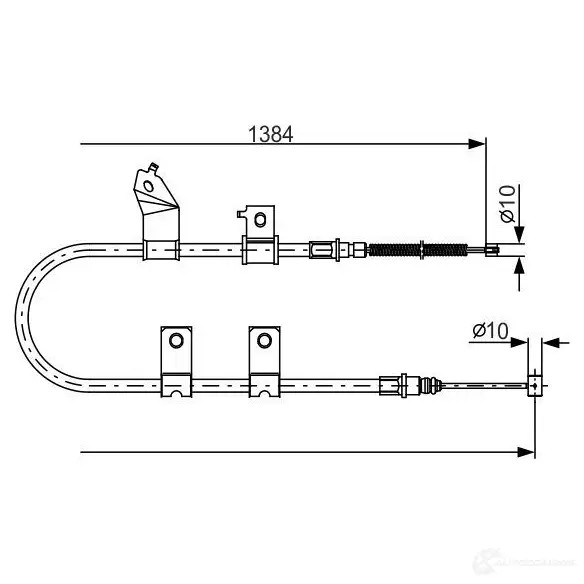 Трос ручника, стояночного тормоза BOSCH 1987482082 KQW71 B C976 355152