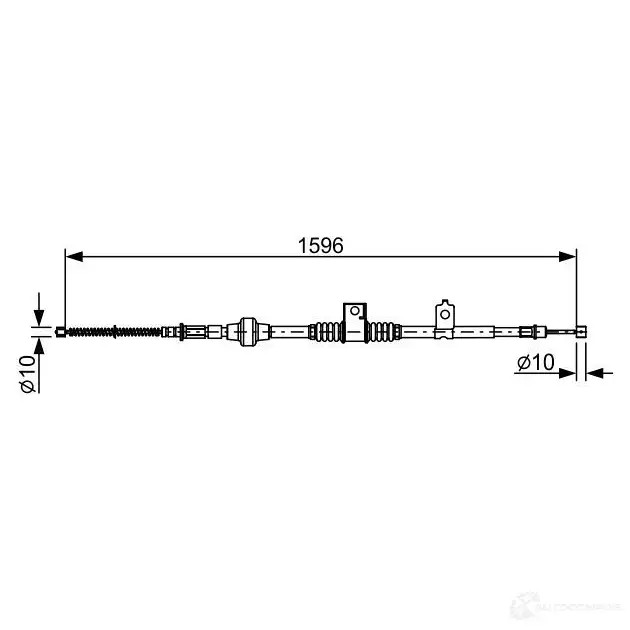 Трос ручника, стояночного тормоза BOSCH 1987482520 BC25 20 Y814K7C 355530