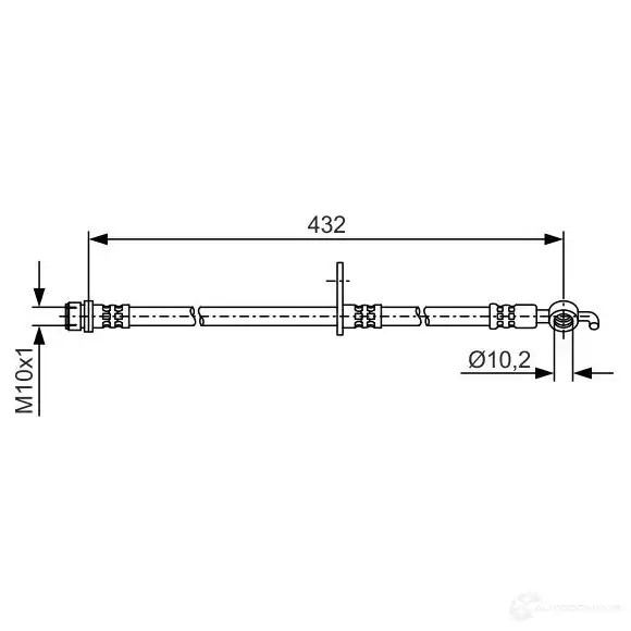 Тормозной шланг BOSCH BH194 8 SLM9C 1425139077 1987481a58