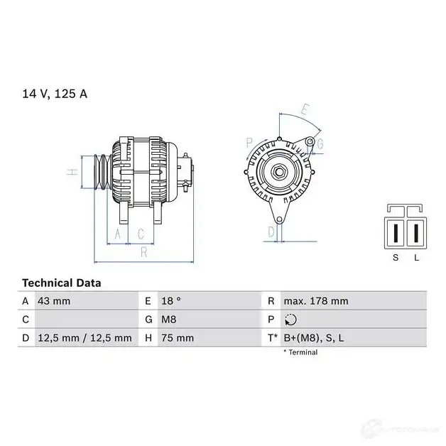 Генератор BOSCH IASVT1 45 61 0986045611 332930