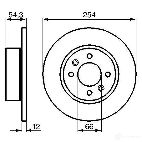 Тормозной диск BOSCH 338887 BD 326 0986478390 E01R0