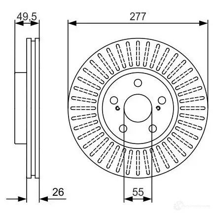 Тормозной диск BOSCH 0986479979 RFFMK83 BD11 91 340137