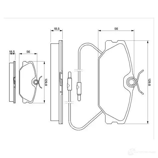 Тормозные колодки, комплект BOSCH 337977 20 919 0986469191 BP745