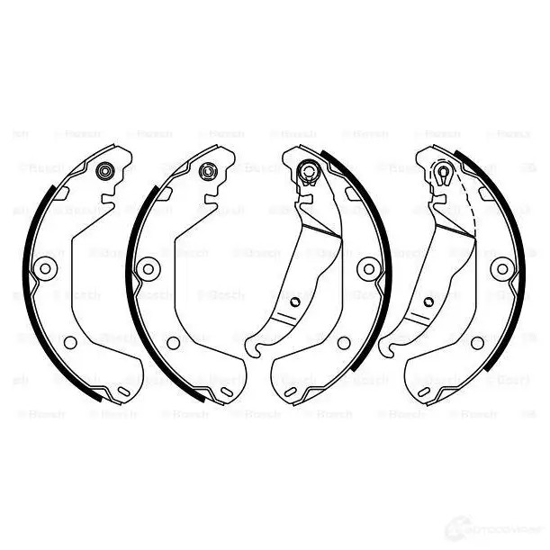 Барабанные тормозные колодки, комплект BOSCH 0986487924 918S5 BS 7924 341961