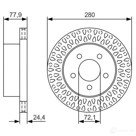 тормозной диск BOSCH B D2399 0986479U00 S62OM 340572