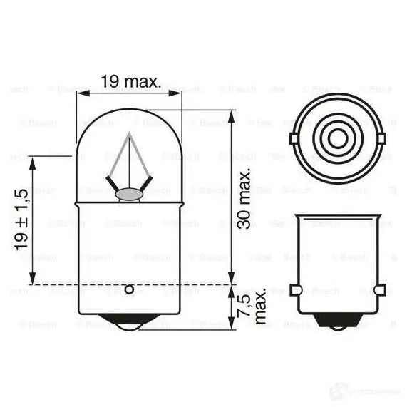 Лампа R10W 10 Вт 24 В BOSCH 350411 1987302505 R10W 24V 10W R10W TRUCKLIGHT