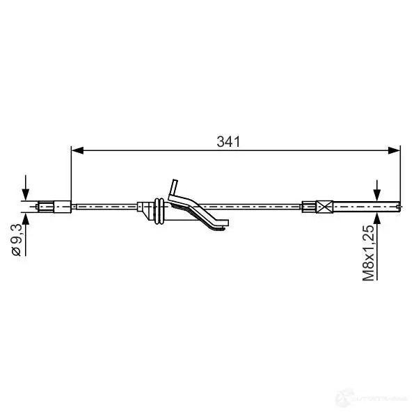 Трос ручника, стояночного тормоза BOSCH BC108 2 1987482188 IQGAT 355258